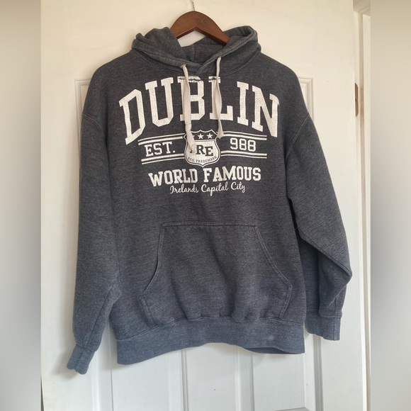 Tops - Authentic Dublin Ireland Slouchy Cozy Travel Hoodie